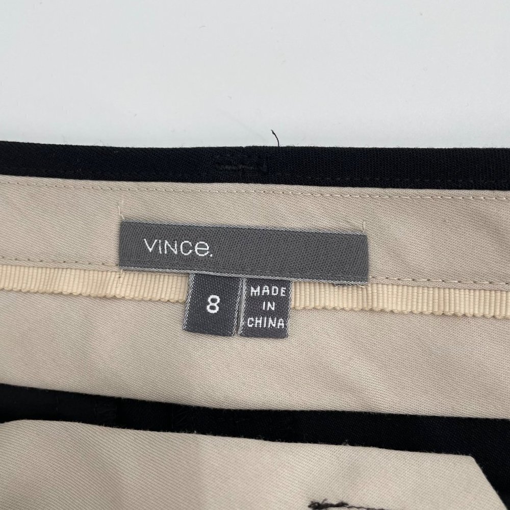 Vince Black High Rise Wool Blend Career Pants Womens Size 8 Classic Neutral - Picture 4 of 9